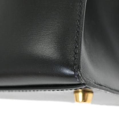 Hermes Black Box Calf Kelly 28 Sellier 2way Shoulder Handbag