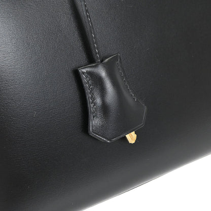 Hermes Black Box Calf Kelly 28 Sellier 2way Shoulder Handbag