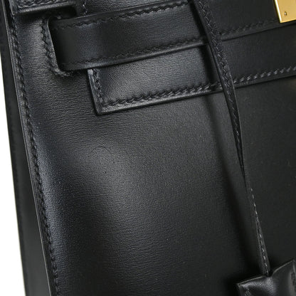 Hermes Black Box Calf Kelly 28 Sellier 2way Shoulder Handbag