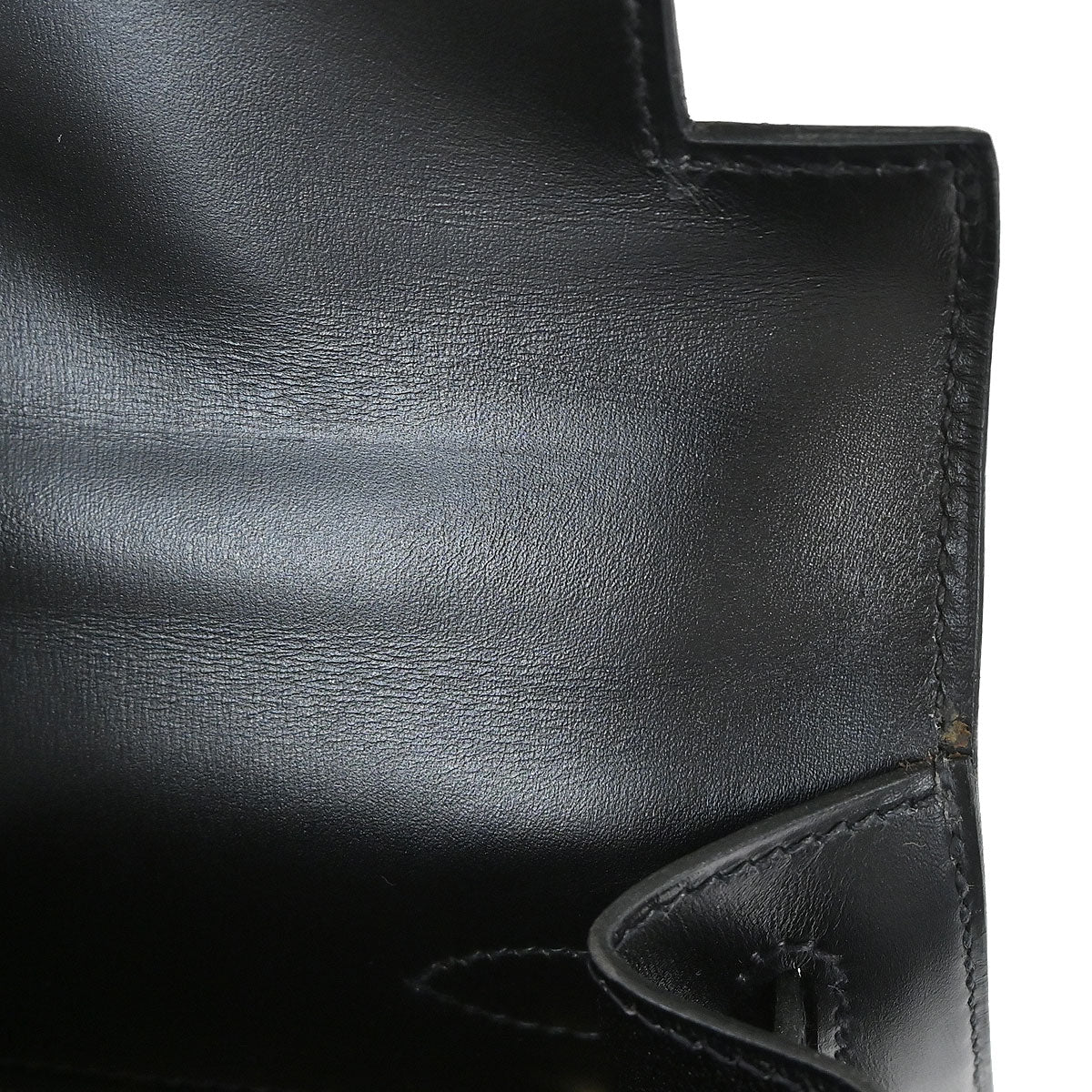 Hermes Black Box Calf Kelly 28 Sellier 2way Shoulder Handbag