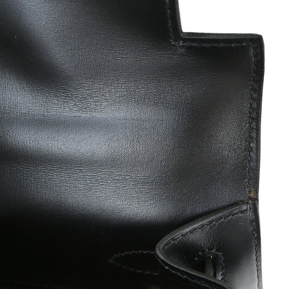 Hermes Black Box Calf Kelly 28 Sellier 2way Shoulder Handbag
