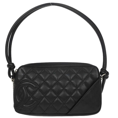Chanel 2005-2006 Black Calfskin Cambon Ligne Handbag