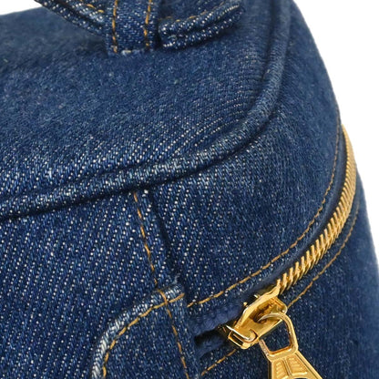 Chanel 1996-1997 Blue Denim Timeless Vanity Handbag