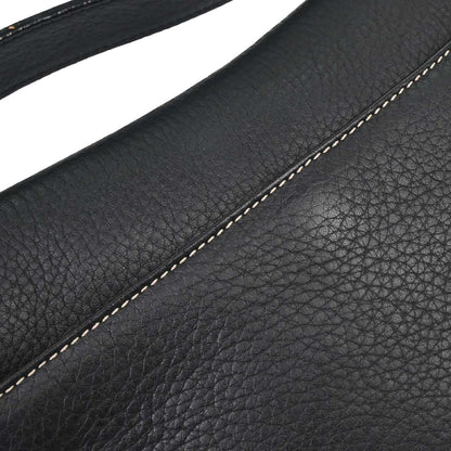 Christian Dior Black Leather Saddle Handbag