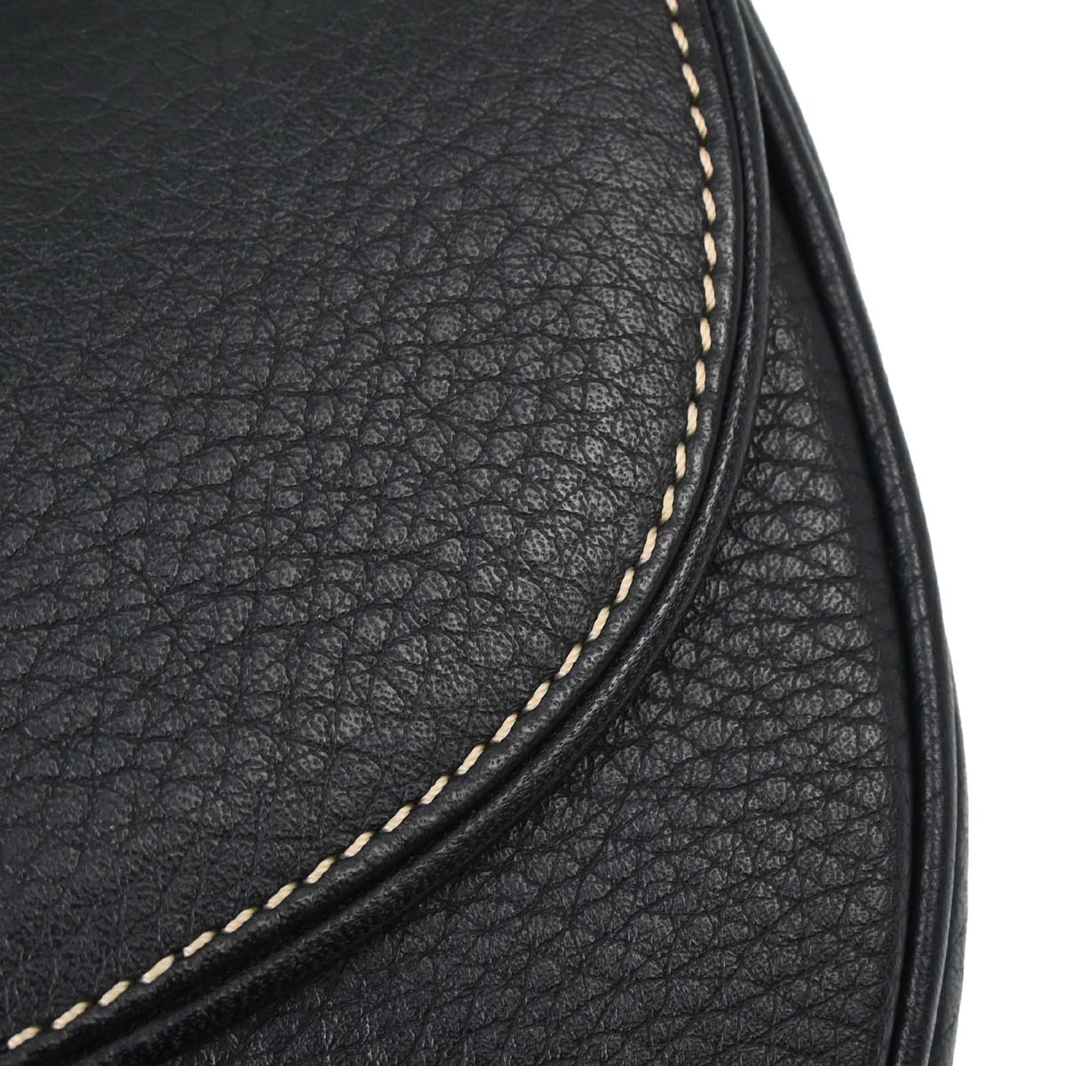 Christian Dior Black Leather Saddle Handbag