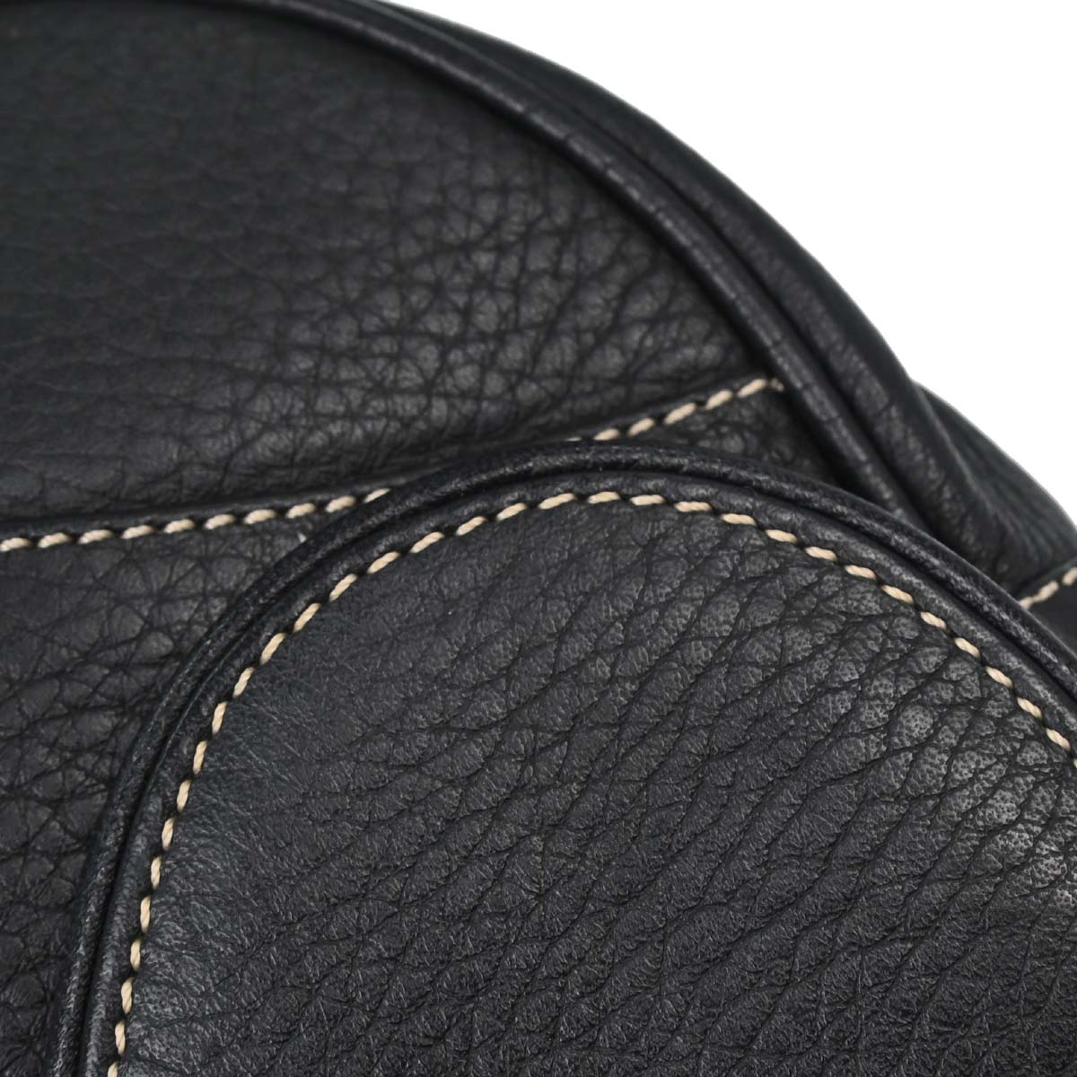 Christian Dior Black Leather Saddle Handbag