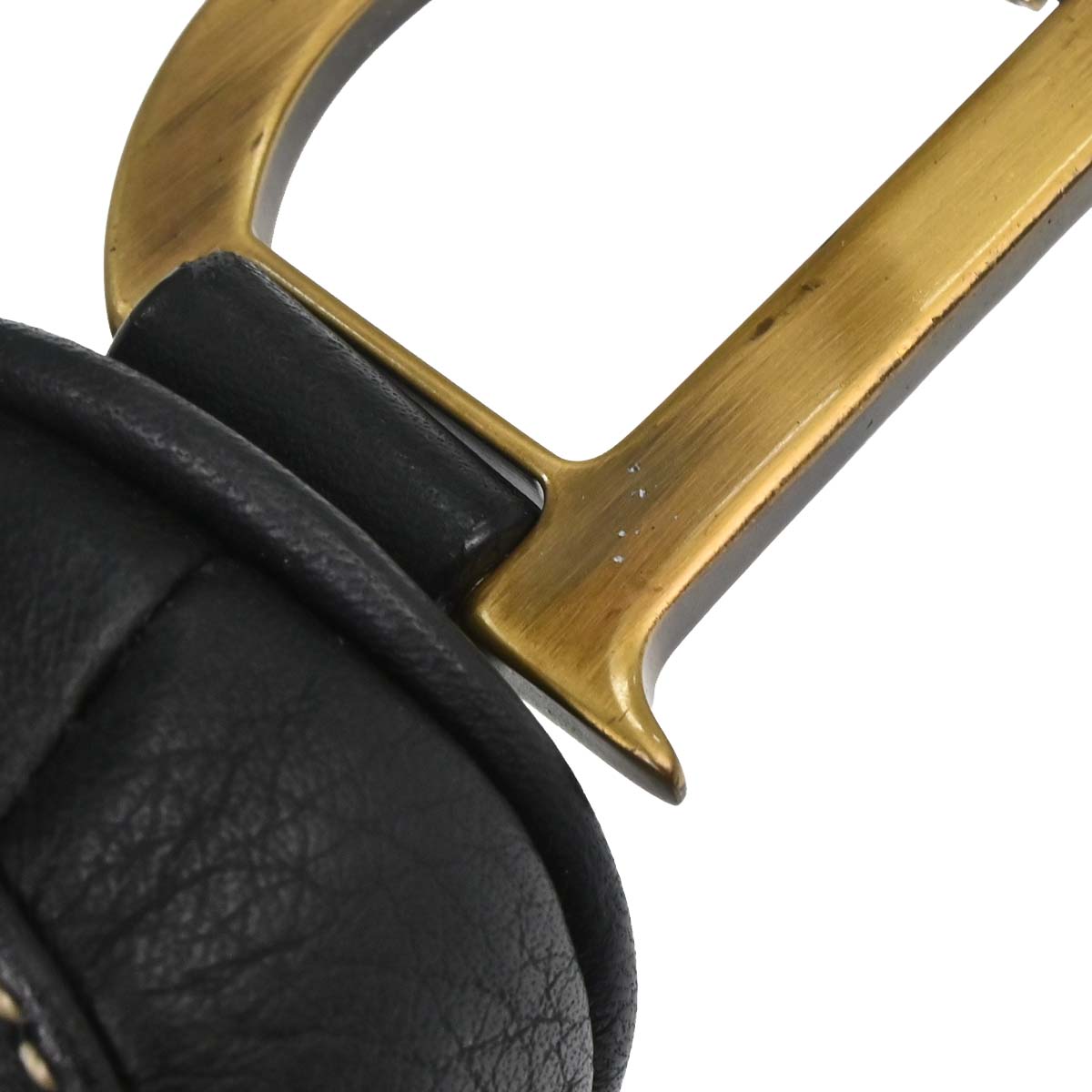 Christian Dior Black Leather Saddle Handbag
