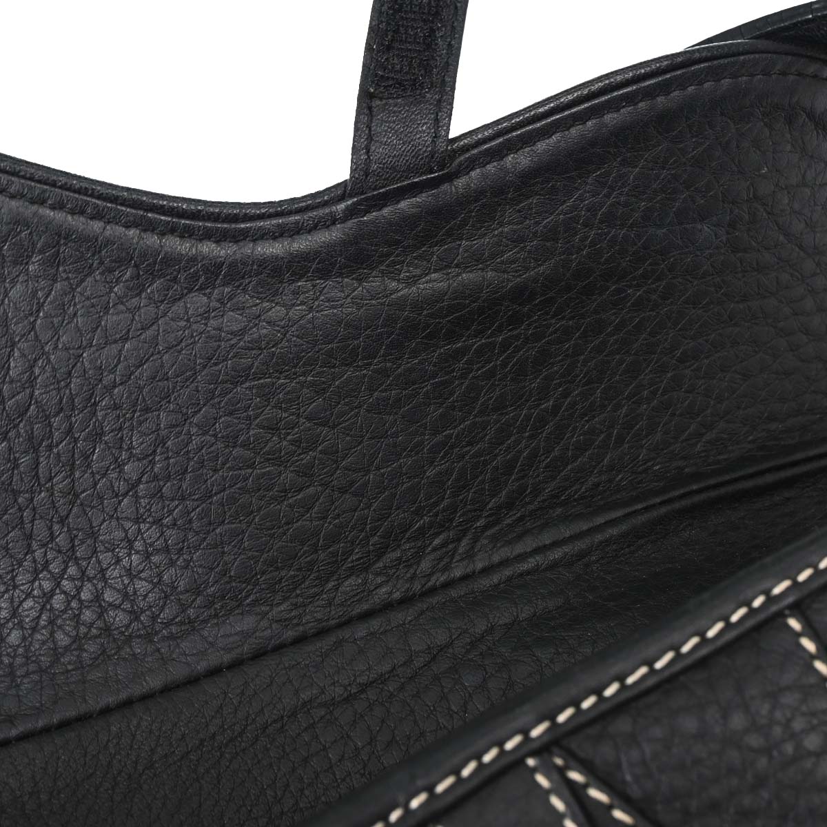 Christian Dior Black Leather Saddle Handbag