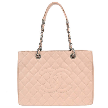 Chanel 2015-2016 Light Pink Caviar Grand Shopping Tote GST Chain Handbag