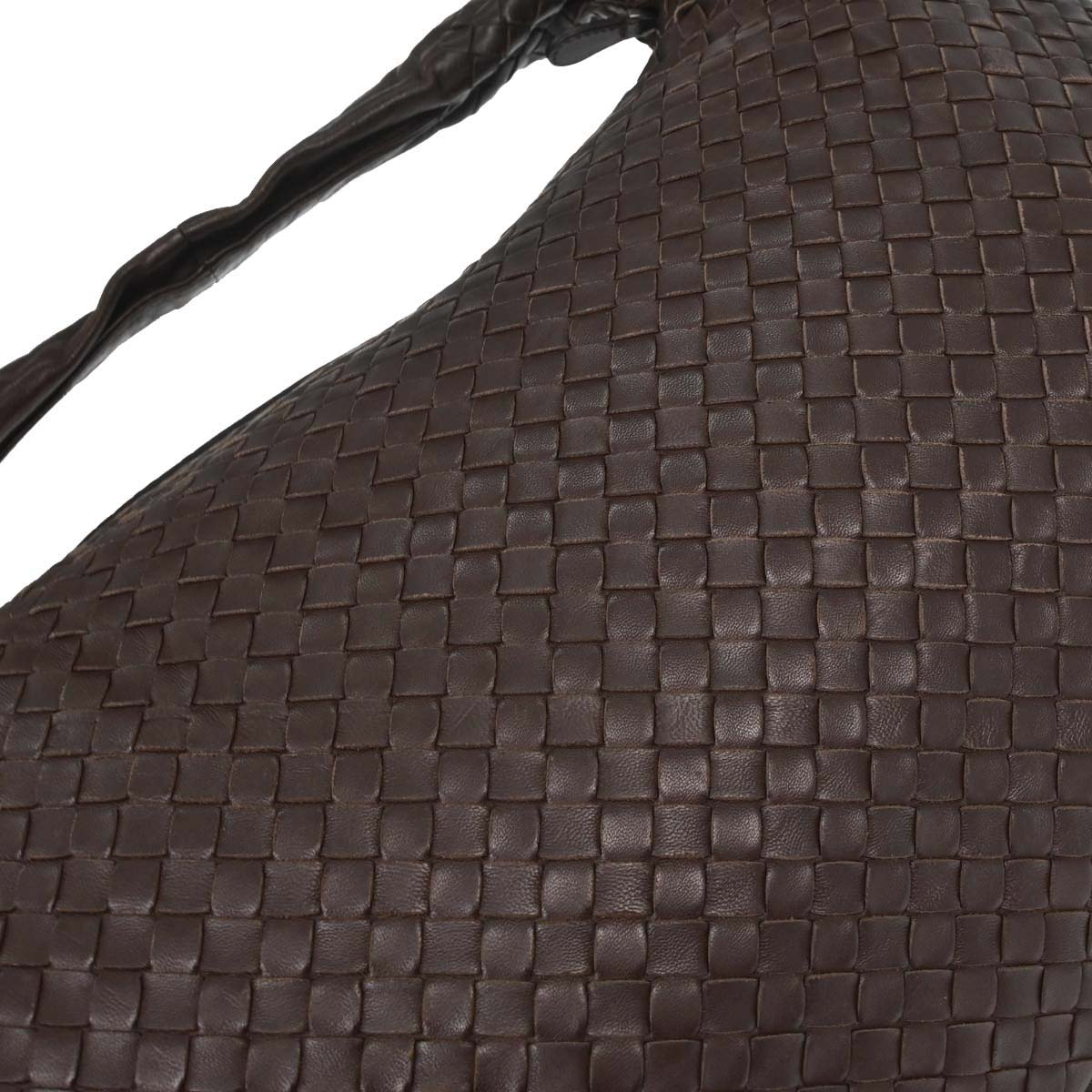 Bottega Veneta Brown Lambskin Intrecciato Hobo Handbag