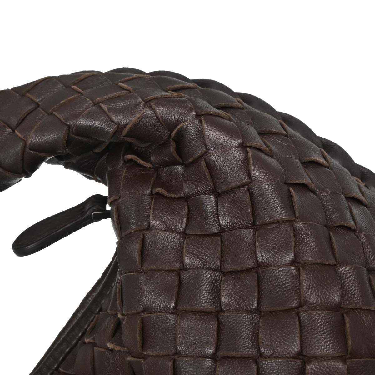Bottega Veneta Brown Lambskin Intrecciato Hobo Handbag