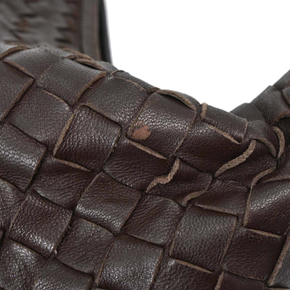 Bottega Veneta Brown Lambskin Intrecciato Hobo Handbag