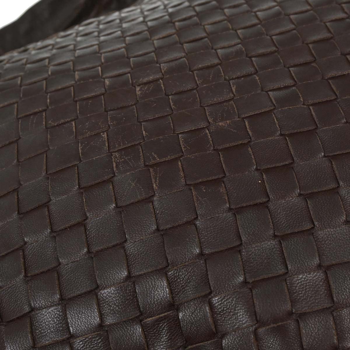 Bottega Veneta Brown Lambskin Intrecciato Hobo Handbag