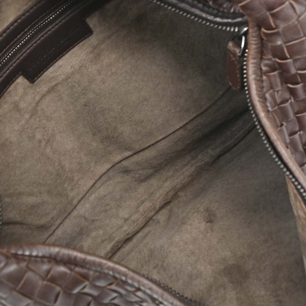 Bottega Veneta Brown Lambskin Intrecciato Hobo Handbag