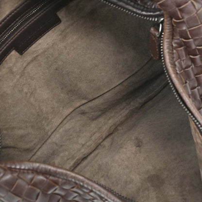 Bottega Veneta Brown Lambskin Intrecciato Hobo Handbag