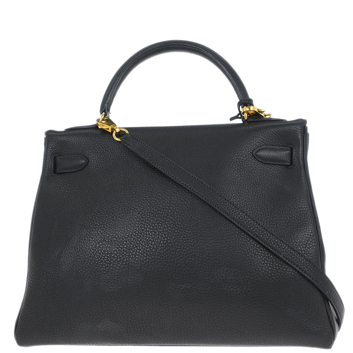 Hermes Black Togo Kelly 32 Retourne 2way Shoulder Handbag