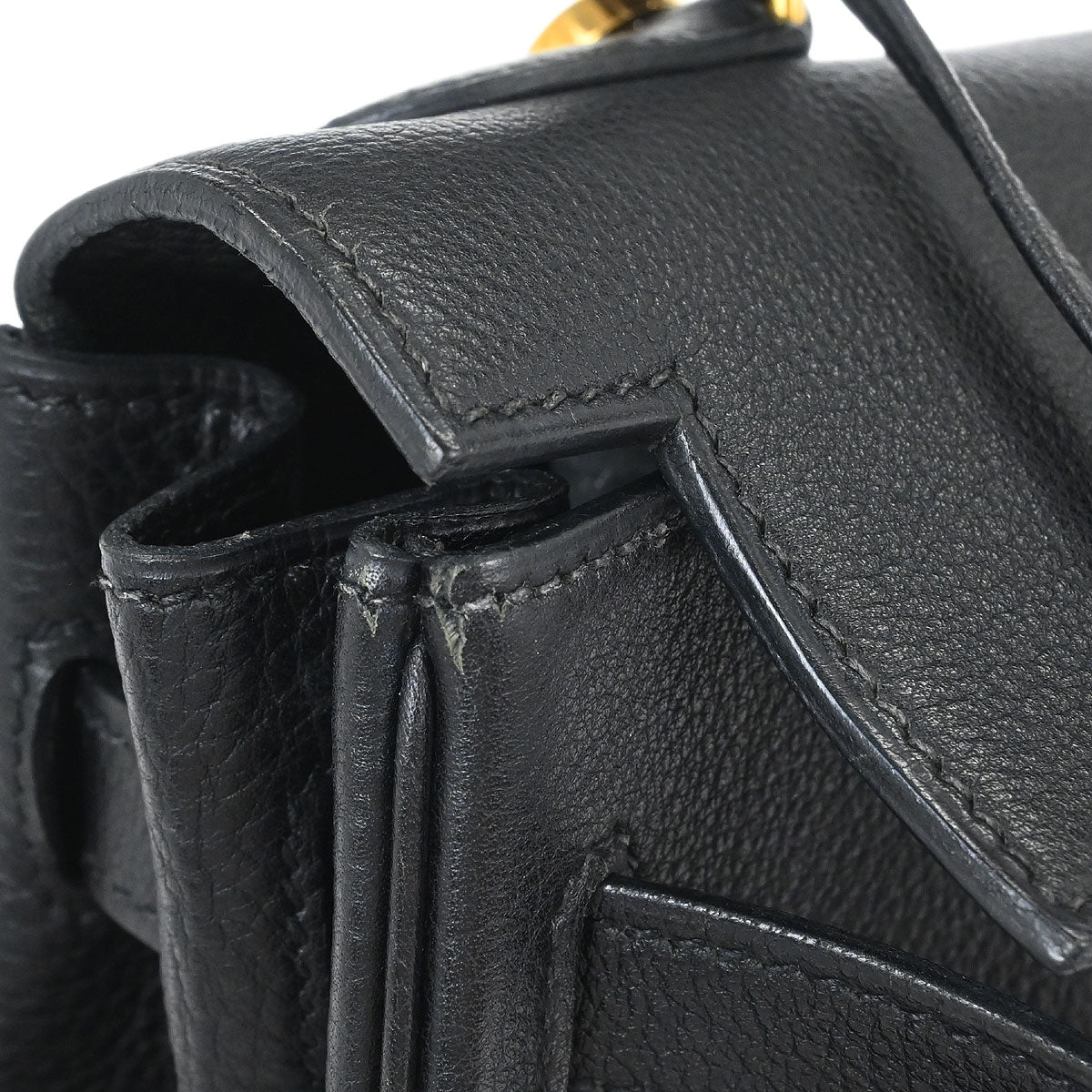 Hermes Black Togo Kelly 32 Retourne 2way Shoulder Handbag