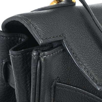 Hermes Black Togo Kelly 32 Retourne 2way Shoulder Handbag