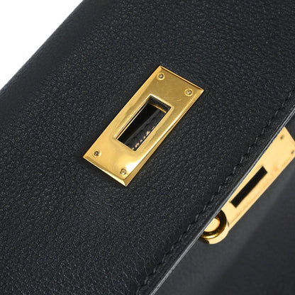 Hermes Black Togo Kelly 32 Retourne 2way Shoulder Handbag