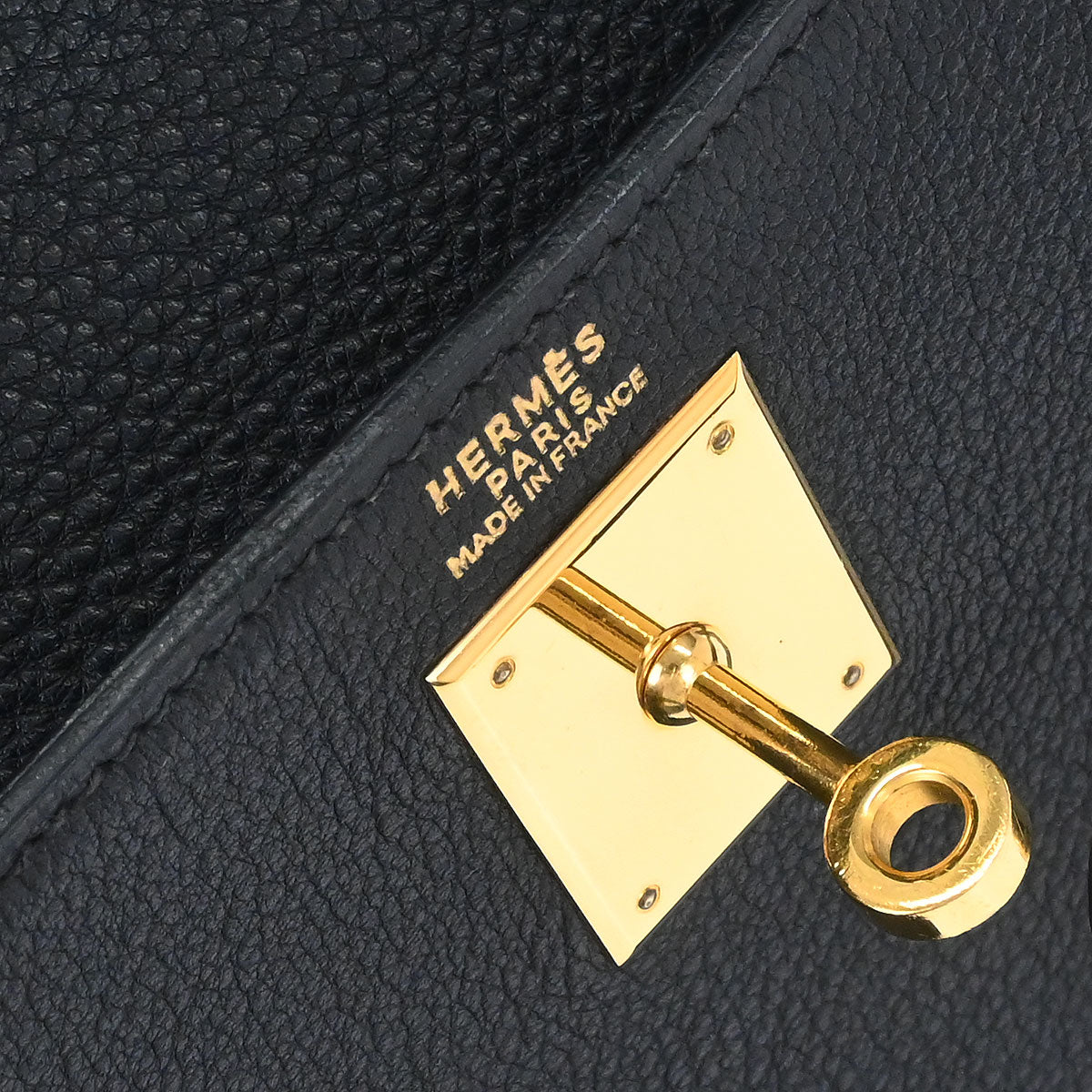 Hermes Black Togo Kelly 32 Retourne 2way Shoulder Handbag