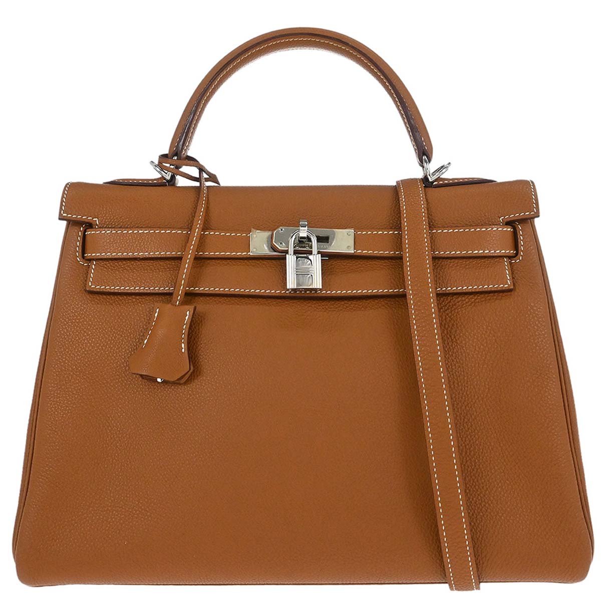 Hermes Gold Togo Kelly 32 Retourne 2way Shoulder Handbag