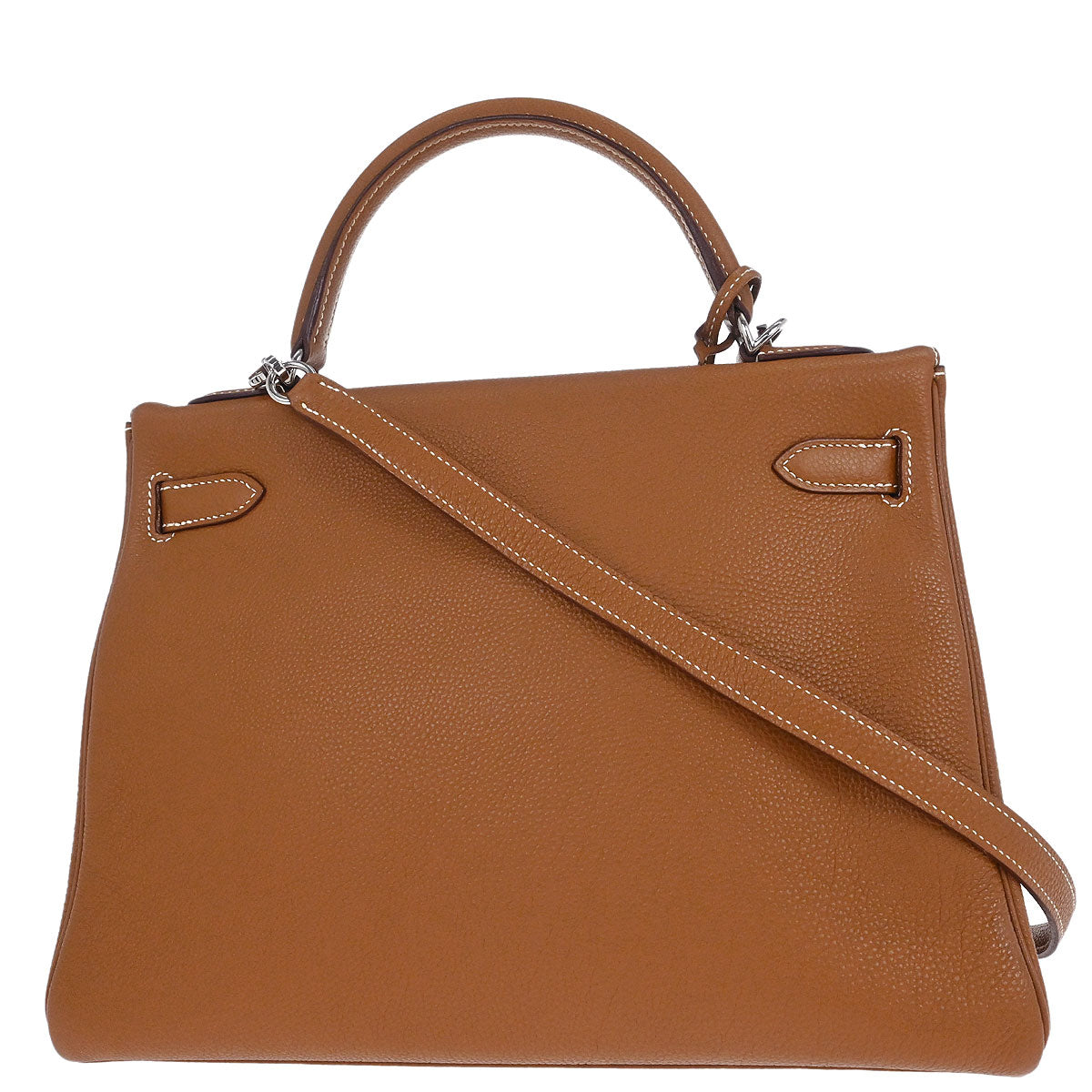 Hermes Gold Togo Kelly 32 Retourne 2way Shoulder Handbag