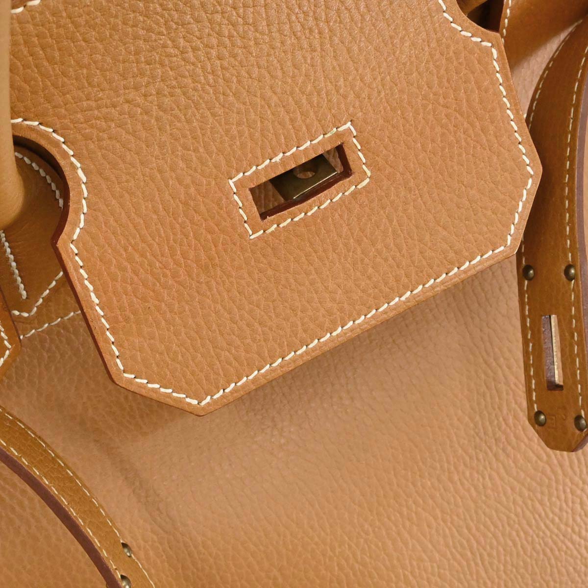 Hermes Natural Ardennes Haut a Courroies 45 Handbag