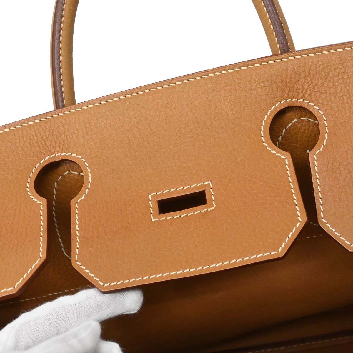 Hermes Natural Ardennes Haut a Courroies 45 Handbag