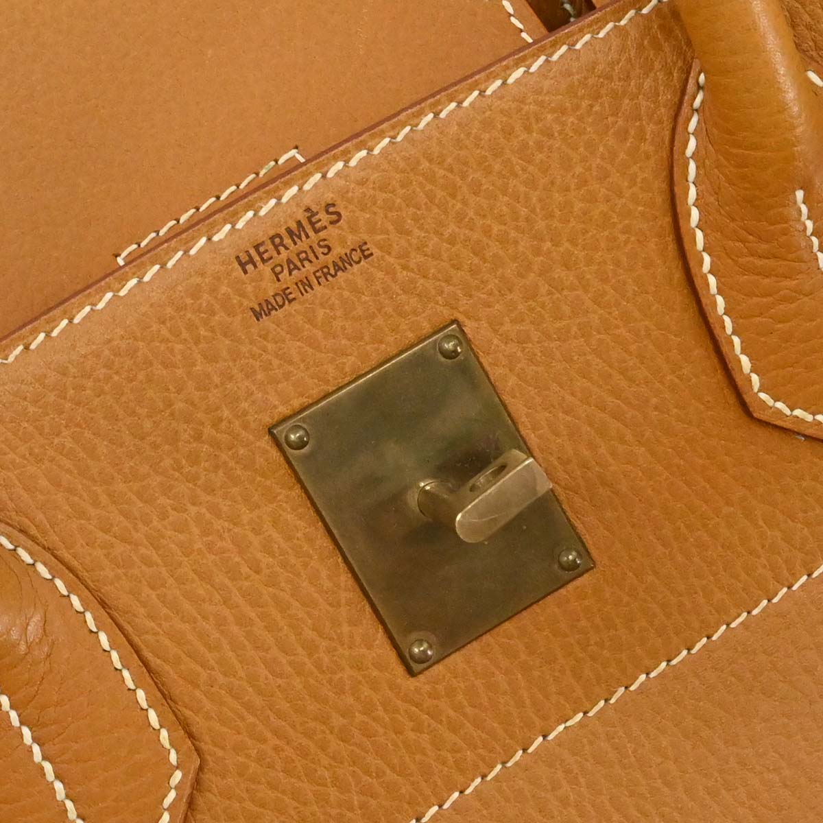 Hermes Natural Ardennes Haut a Courroies 45 Handbag
