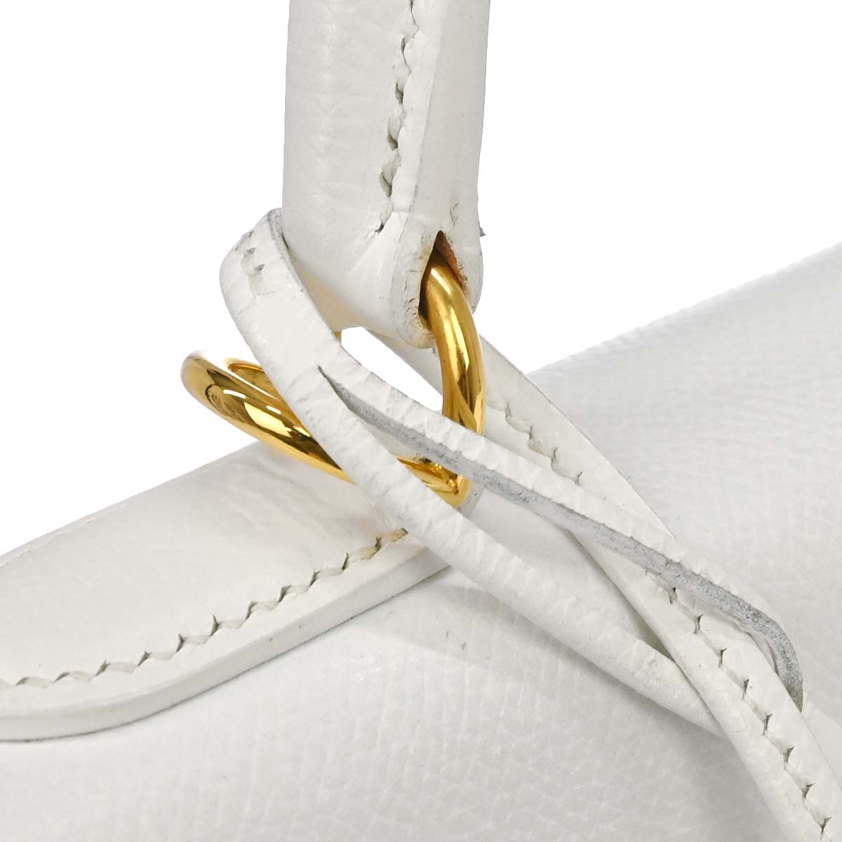 Hermes White Epsom Kelly 35 Retourne 2way Shoulder Handbag
