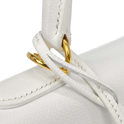 Hermes White Epsom Kelly 35 Retourne 2way Shoulder Handbag