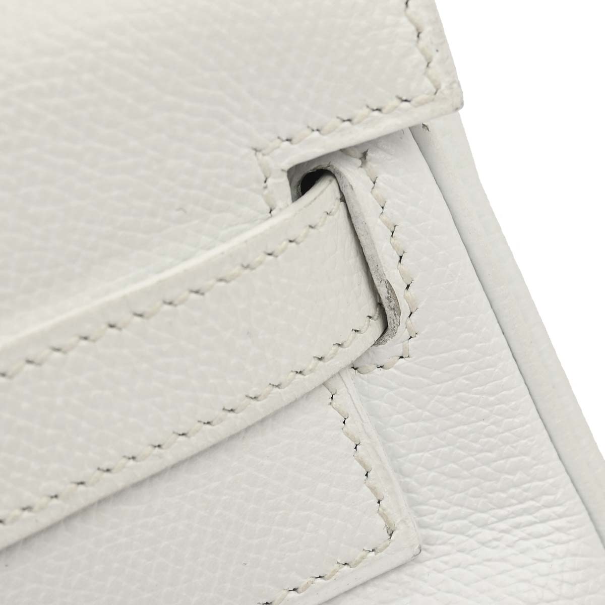 Hermes White Epsom Kelly 35 Retourne 2way Shoulder Handbag
