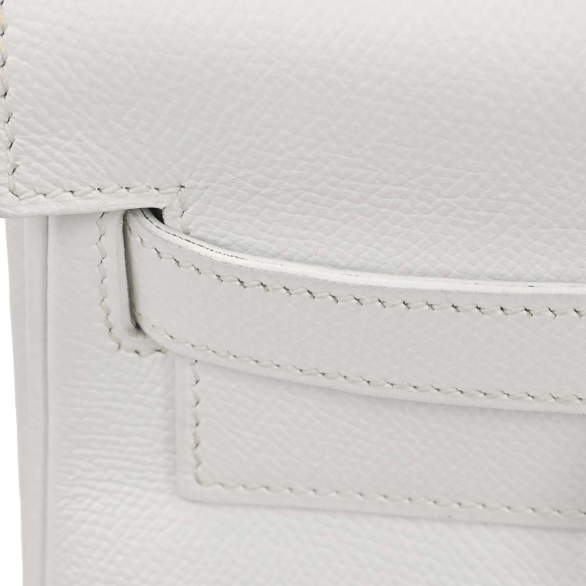 Hermes White Epsom Kelly 35 Retourne 2way Shoulder Handbag