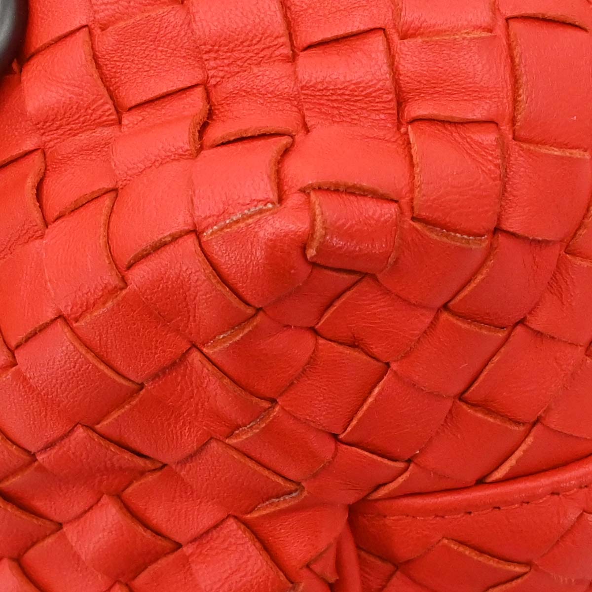 Bottega Veneta Red Lambskin Intrecciato 2way Shoulder Handbag