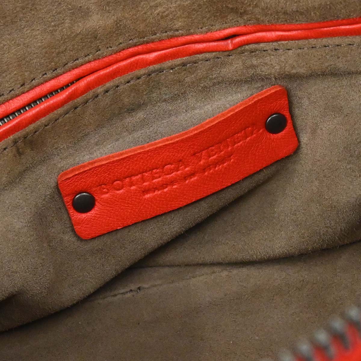 Bottega Veneta Red Lambskin Intrecciato 2way Shoulder Handbag