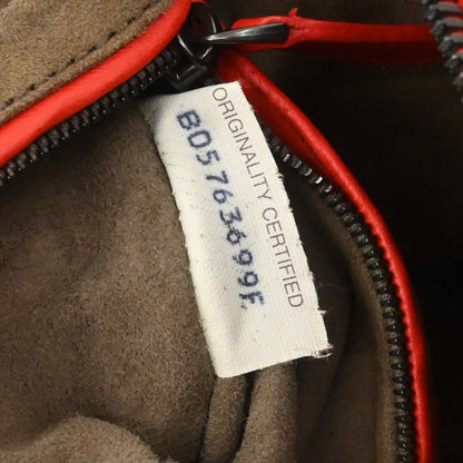 Bottega Veneta Red Lambskin Intrecciato 2way Shoulder Handbag