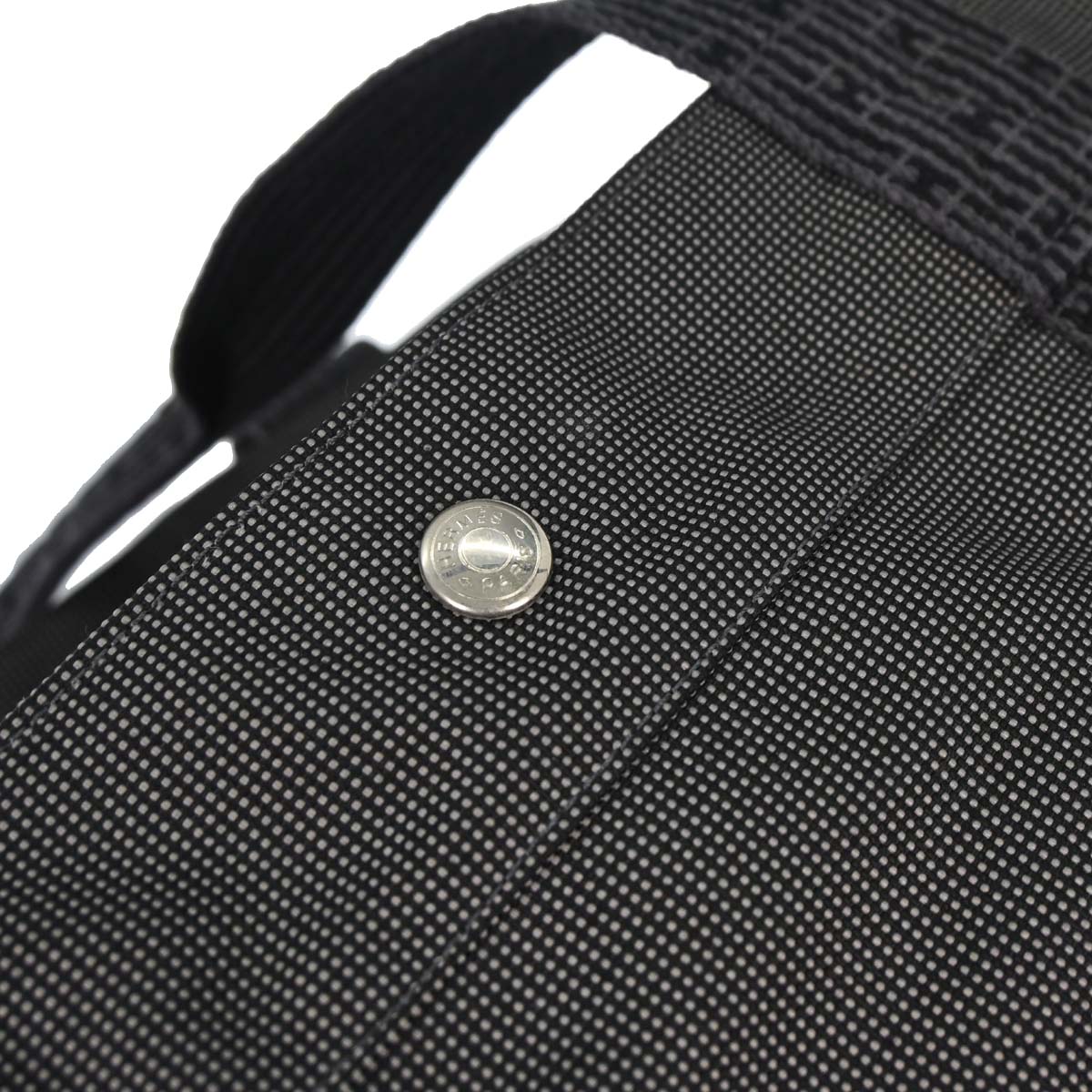 Hermes Gray Canvas Herline Tote TGM Handbag