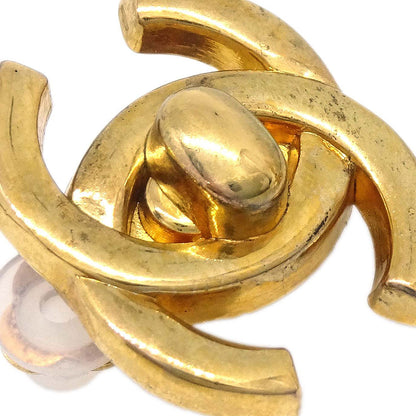 Chanel CC Turnlock Clip-On Earrings Gold Small 96P