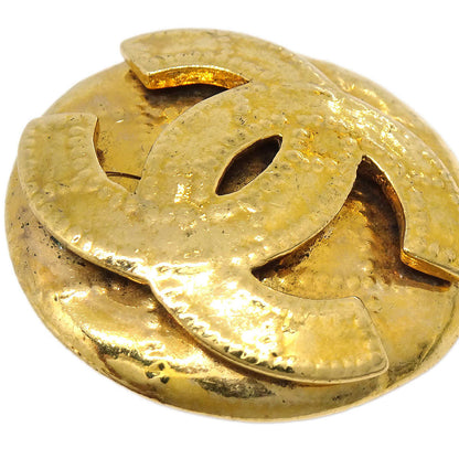 Chanel Button Clip-On Earrings Gold 94P