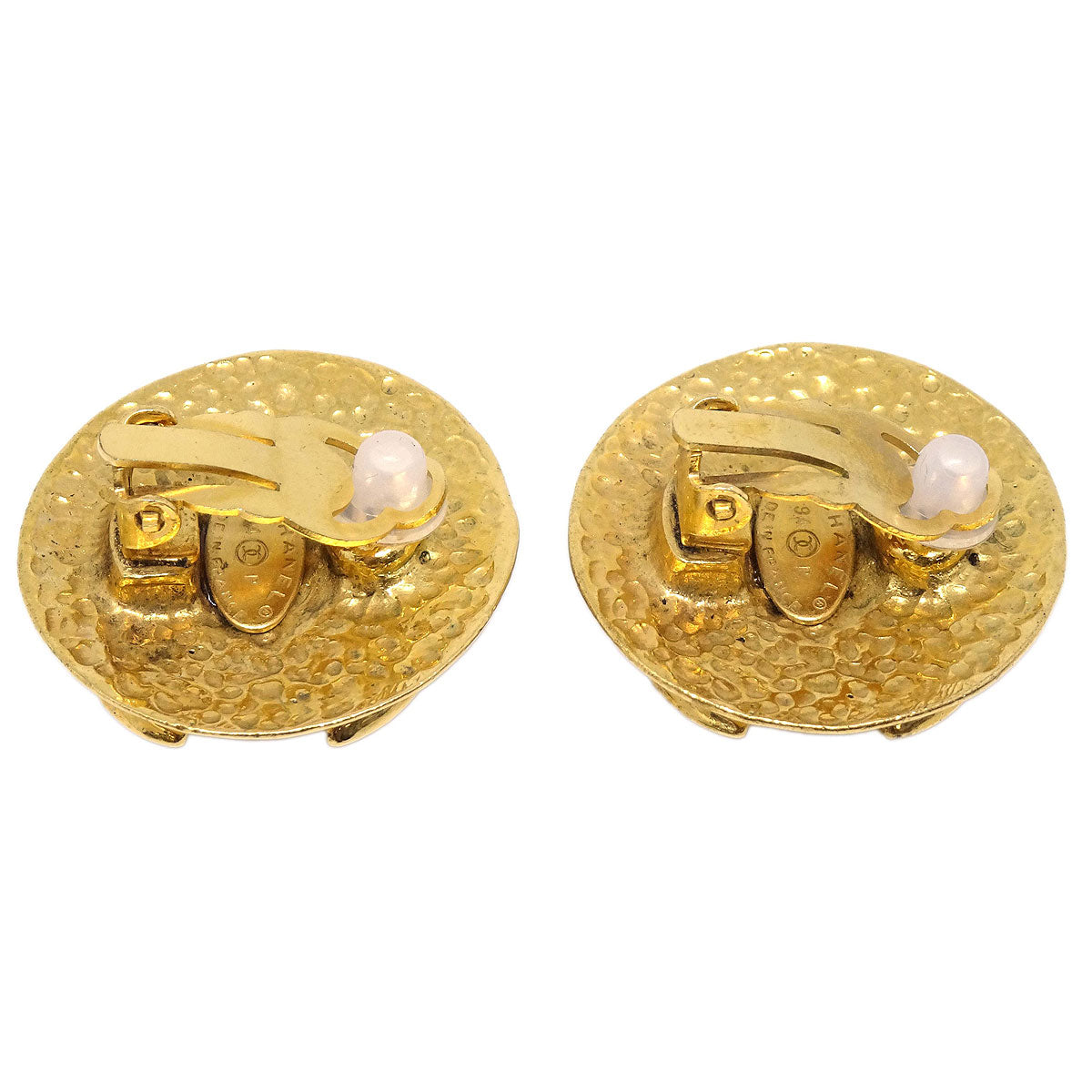 Chanel Button Clip-On Earrings Gold 94P