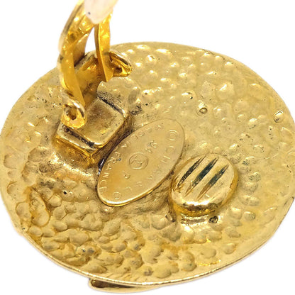 Chanel Button Clip-On Earrings Gold 94P