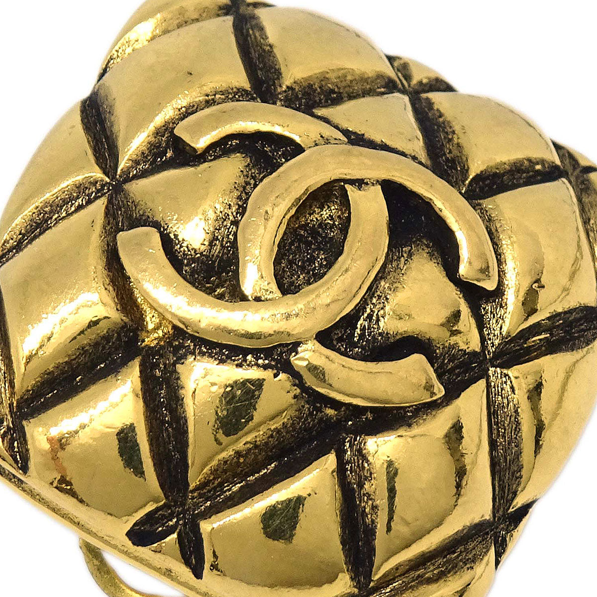 Chanel Square Clip-On Earrings Gold 25