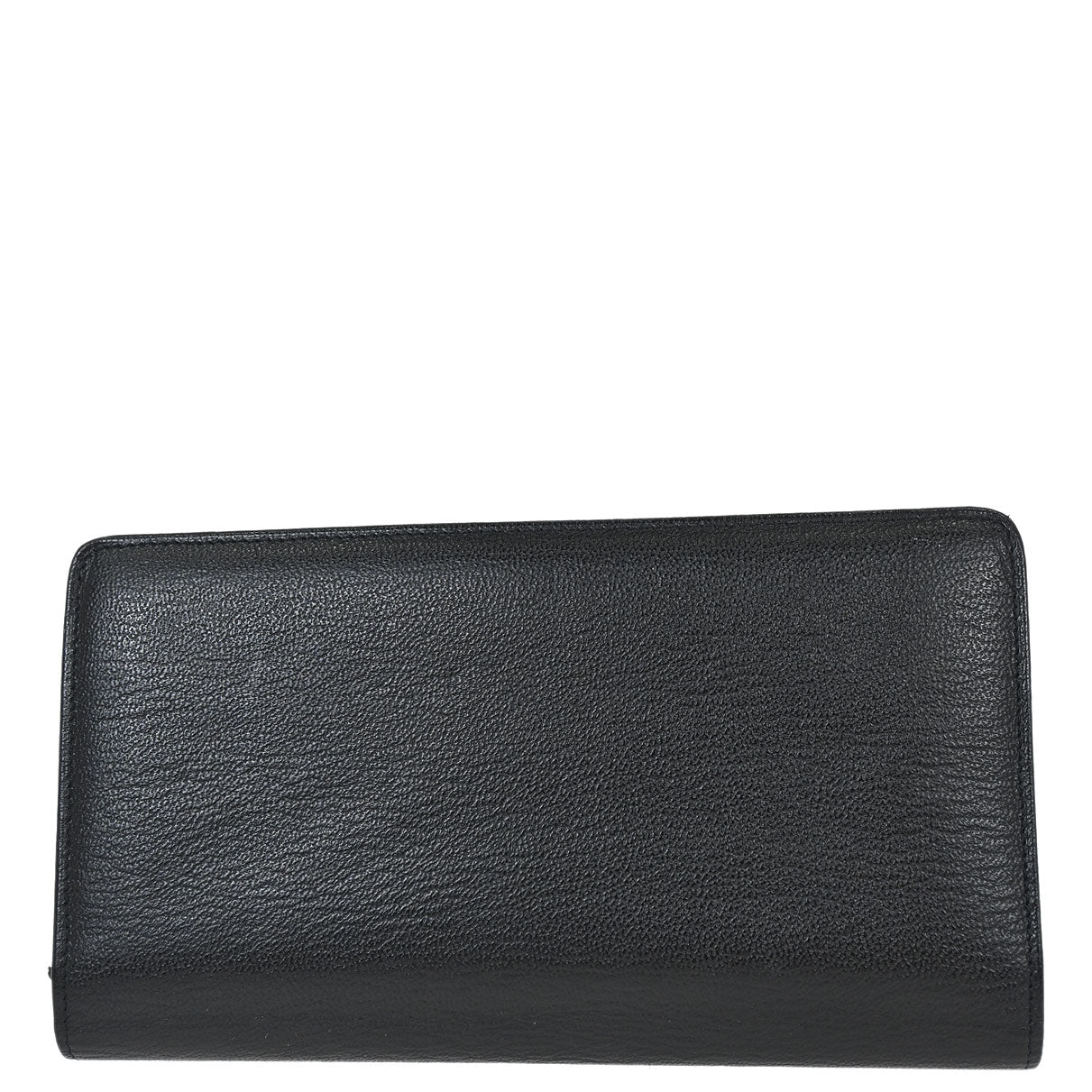 Chanel 1997-1999 Black Calfskin Long Wallet Purse