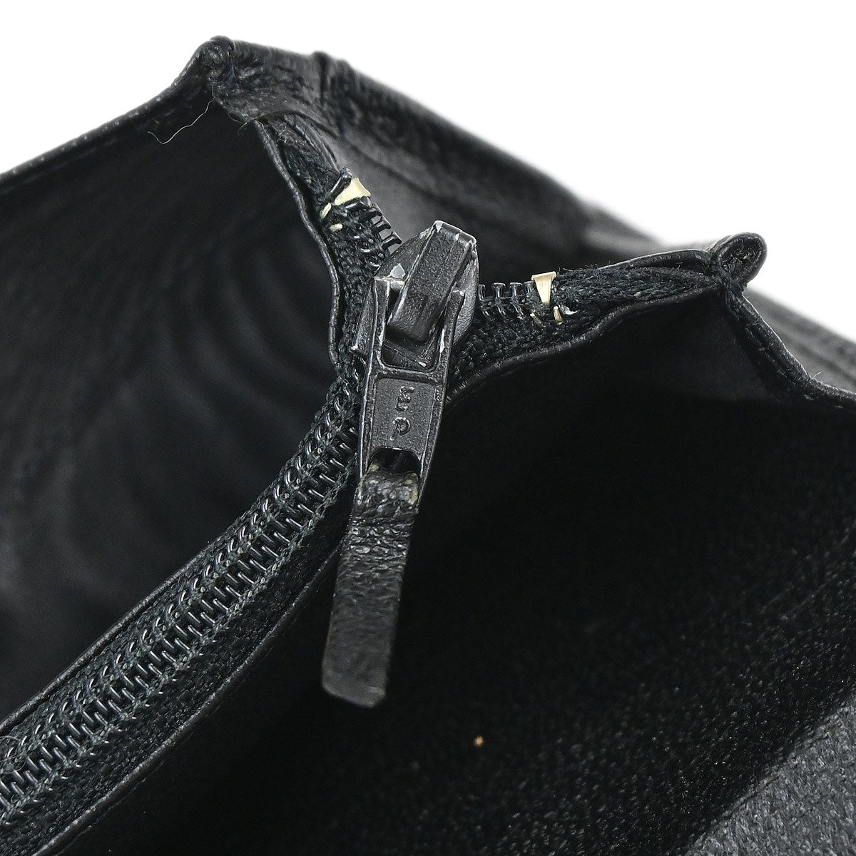 Chanel 1997-1999 Black Calfskin Long Wallet Purse