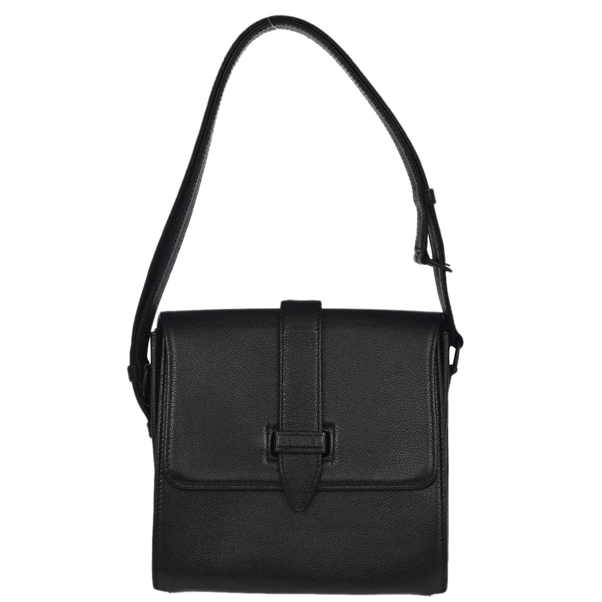 Chanel Black Calfskin 2way Shoulder Handbag