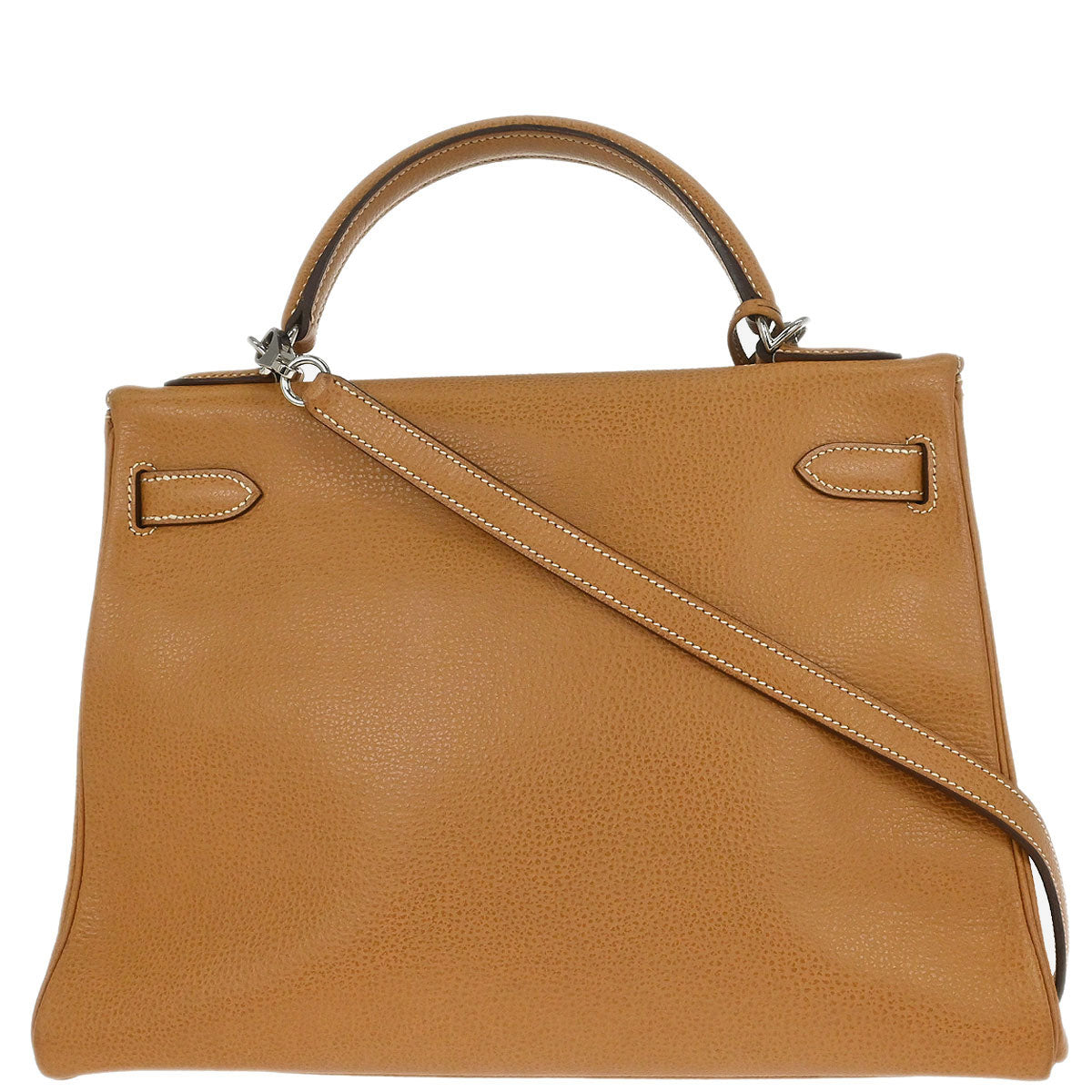 Hermes Natural Vache Liegee Kelly 32 Retourne 2way Shoulder Handbag