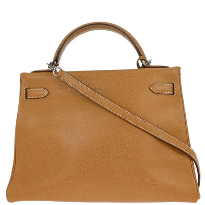 Hermes Natural Vache Liegee Kelly 32 Retourne 2way Shoulder Handbag