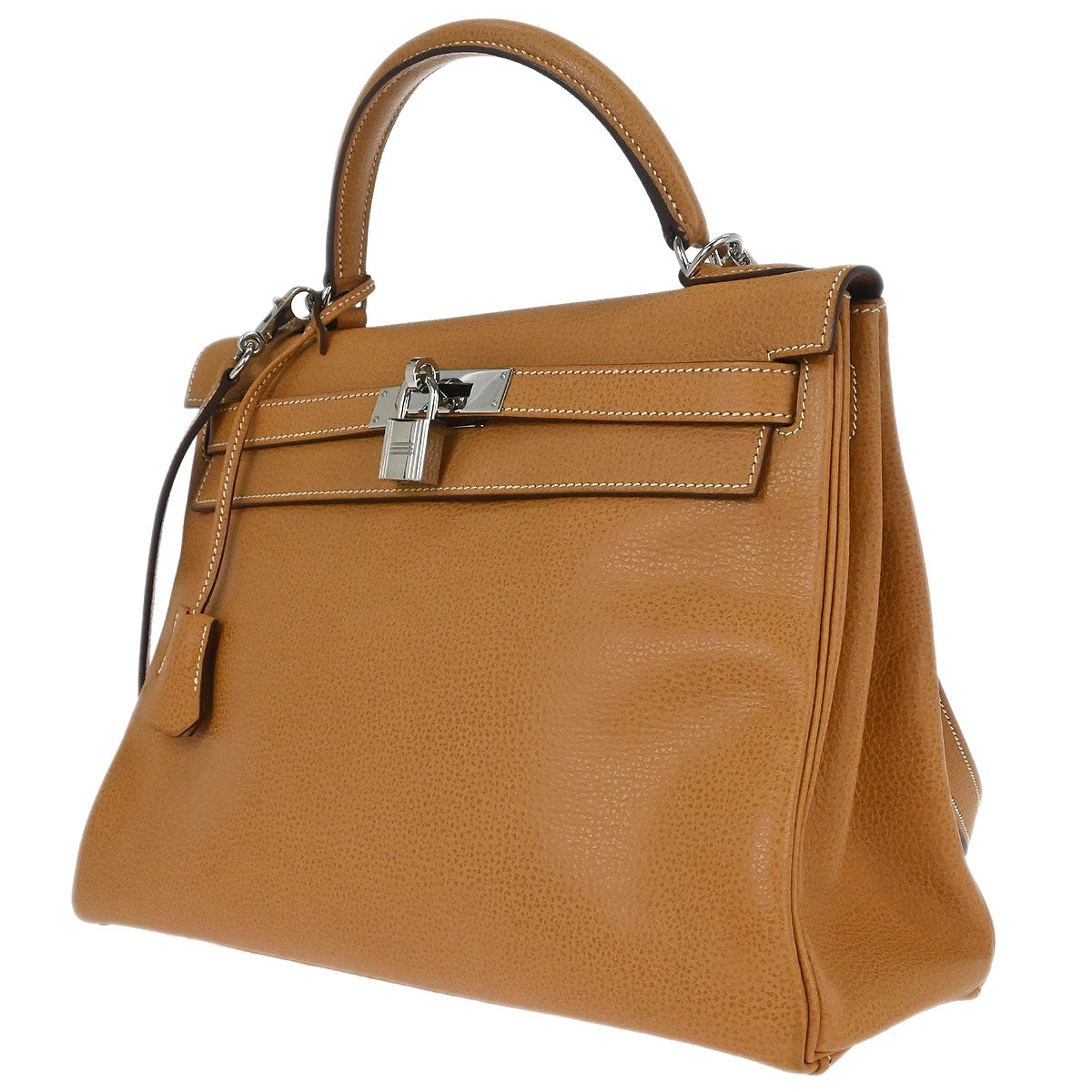Hermes Natural Vache Liegee Kelly 32 Retourne 2way Shoulder Handbag