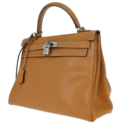 Hermes Natural Vache Liegee Kelly 32 Retourne 2way Shoulder Handbag