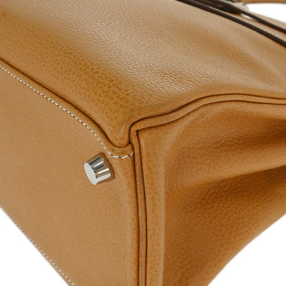 Hermes Natural Vache Liegee Kelly 32 Retourne 2way Shoulder Handbag